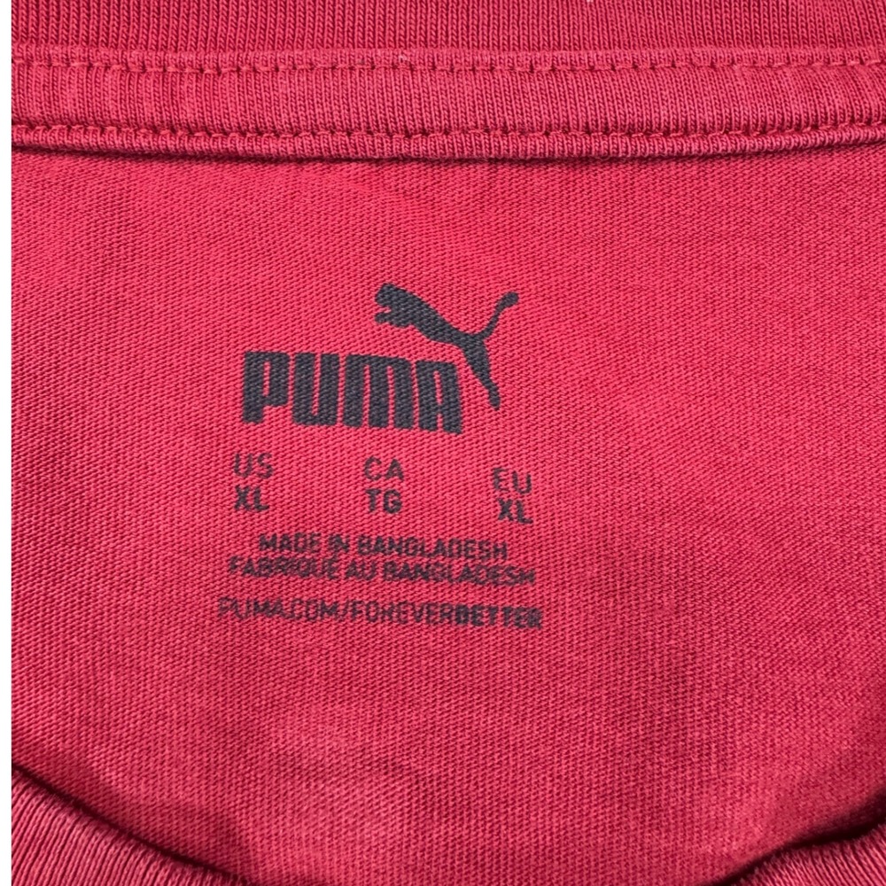 Puma Mens Red Graphic Logo Short Sleeve Crew Neck T-Shirt‎ XL 589271-22 - Picture 8 of 10
